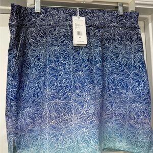 Vineyard Vines Navy and White Leaf Print Skirt size M NWT